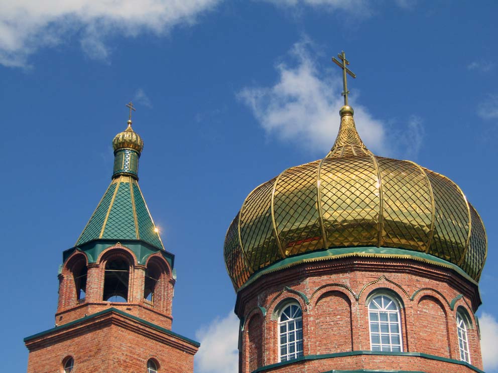 Купола Богоявленского храма. Фото Алексея Рычкова