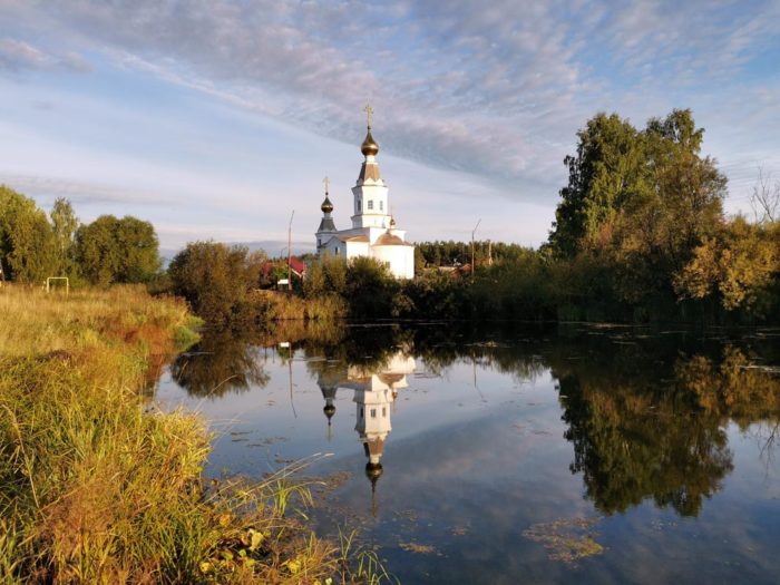 Балтымский пейзаж с церковью Александра Невского