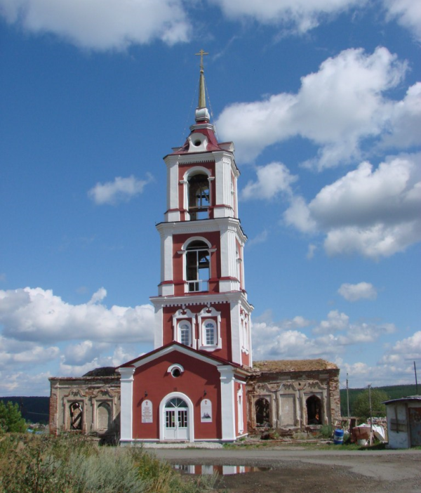 Георгиевский храм в Мироново в начале XX века