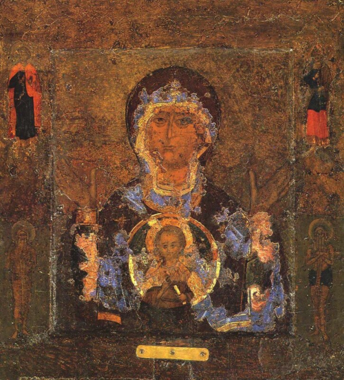 Новгородская икона "Знамение" Божией Матери