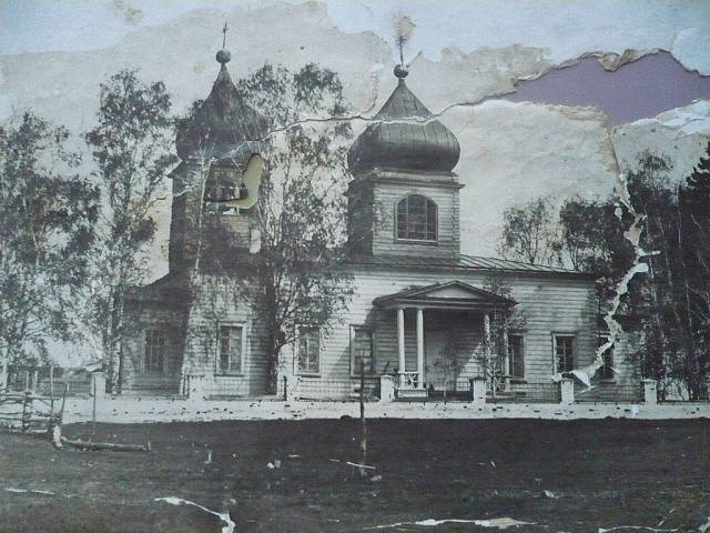 Храм Иоанна Богослова в селе Манчаж в начале XX века