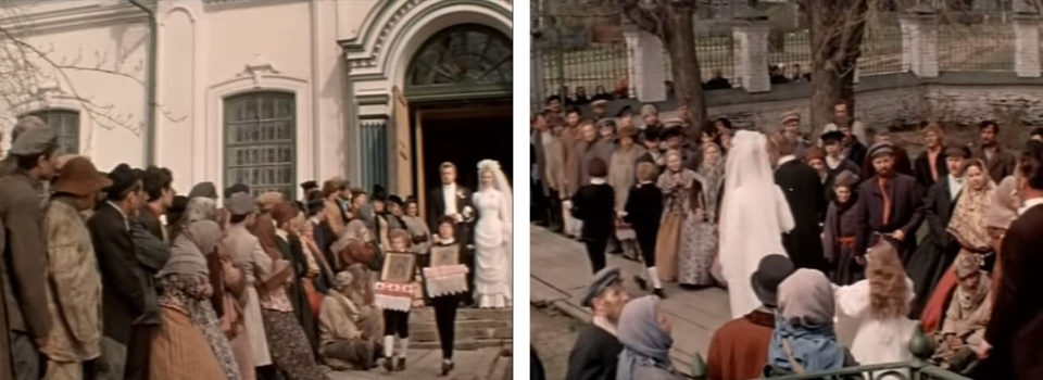 Кадры из фильма "Приваловские миллионы", заснятые у храма в Николо-Павловском