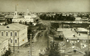 Вид на старый исторический центр Алапаевска. Фото выполнено в первые годы советской власти
