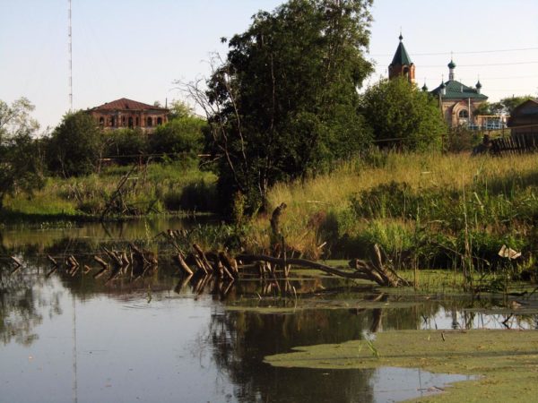 Пейзаж с храмом в Башкарке. Фото Алексея Рычкова
